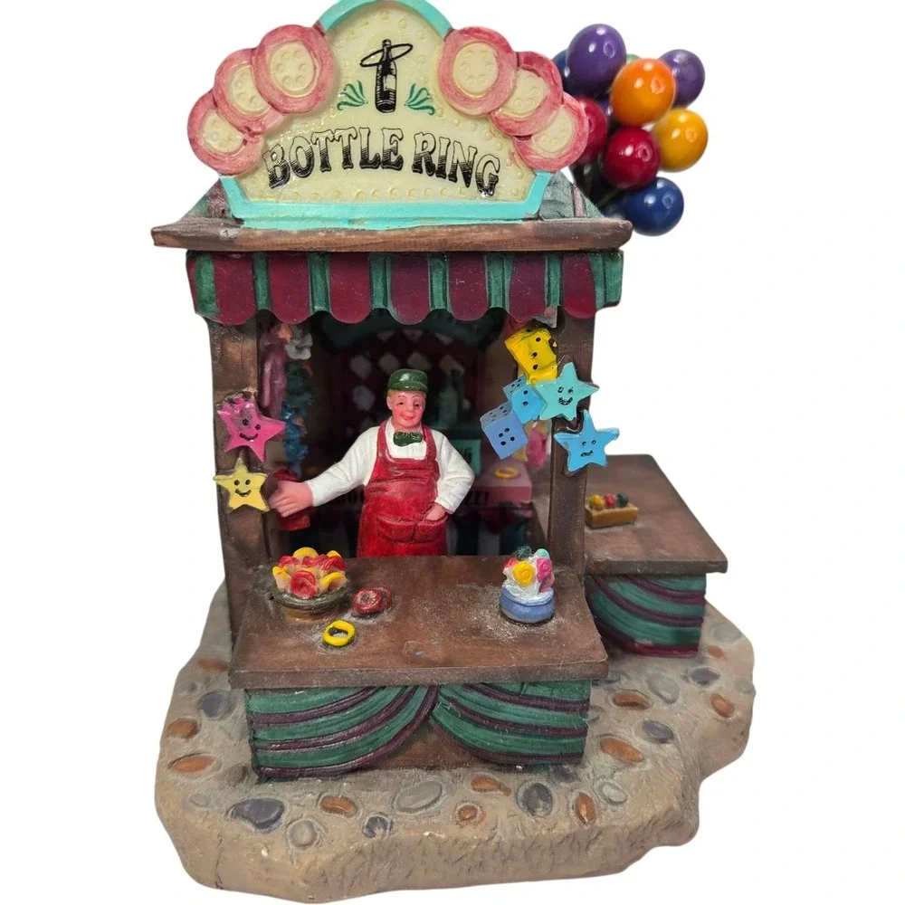 Lemax Carnival Kiosks Christmas Village Fair Game Booths Set 43440 Boxed 2004‎